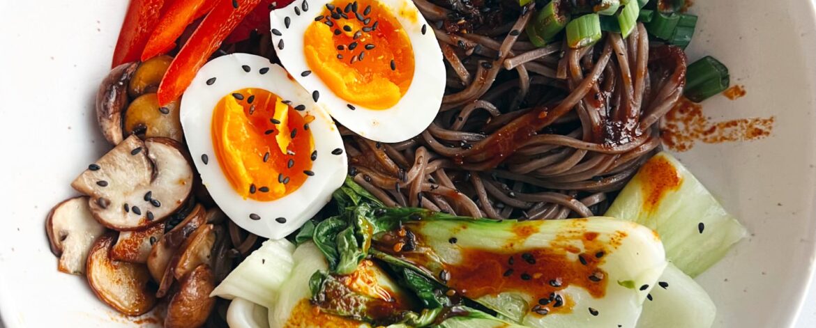 conestoga-farms-recipe-Soba Noodle Bowl with a soft-boiled egg