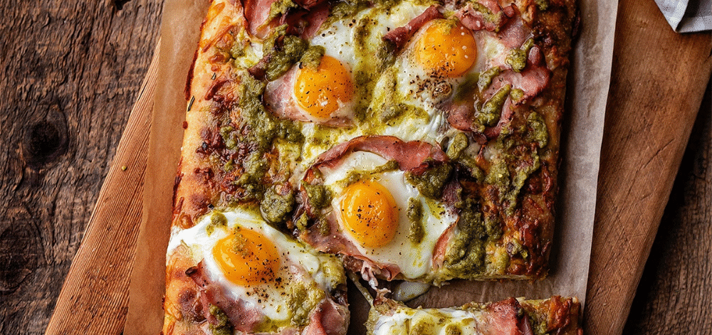 Green Eggs and Ham Focaccia