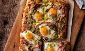 Green Eggs and Ham Focaccia