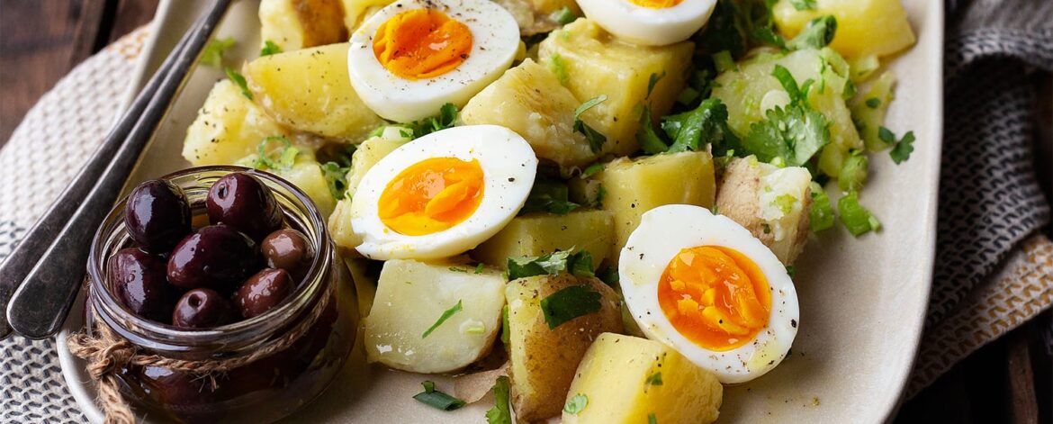 Cypriot Potato Salad with a Lemon Tahini Vinaigrette