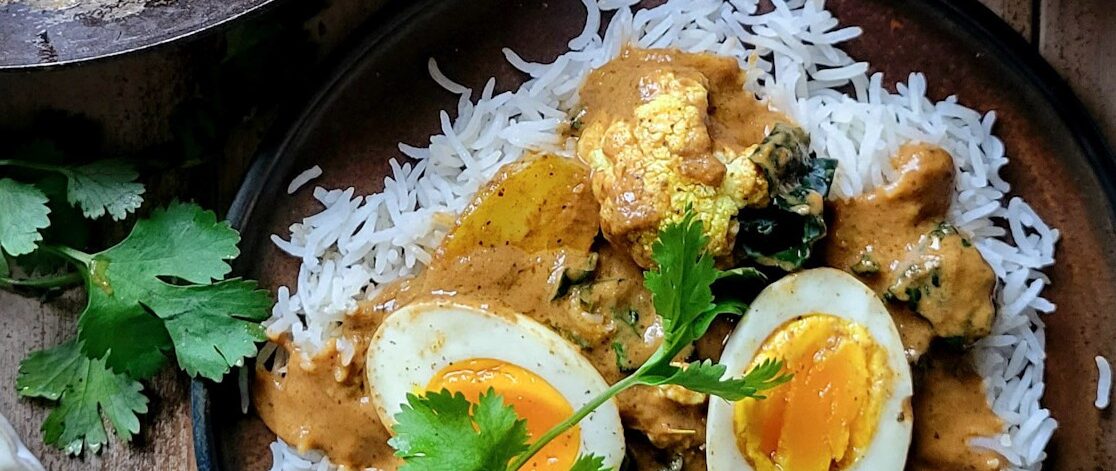 Egg, Potato and Cauliflower Curry